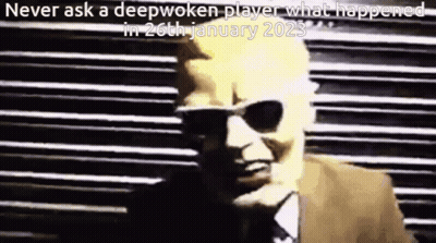 Man In Suit And Sunglasses Says Never Ask Deepwoken Player Jan 26 2023 GIF