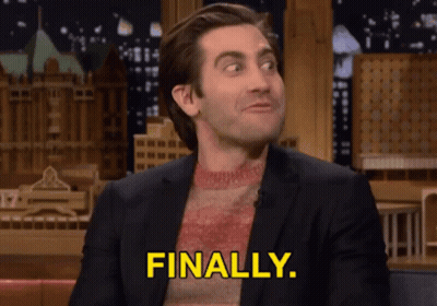 Man In Suit And Sweater Saying Finally GIF