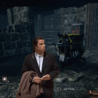 Man In Suit And Tie And Vile Purse Button GIF