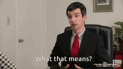 Man In Suit And Tie Asking What That Means GIF