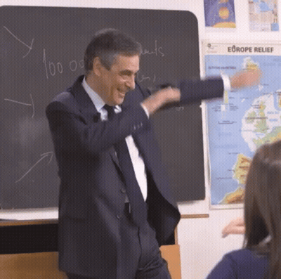 Man In Suit And Tie At Blackboard 100000 GIF