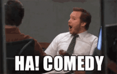 Man In Suit And Tie At Computer With Ha Comedy GIF