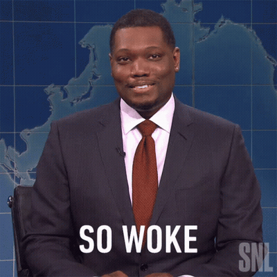 Man In Suit And Tie At Map Saying So Woke GIF