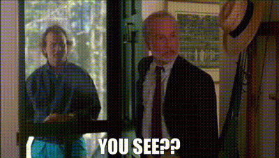 Man In Suit And Tie At Window Saying You See GIF