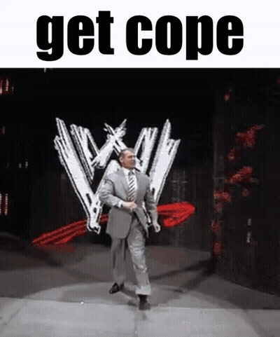 Man In Suit And Tie Before Wrestler Logo GIF