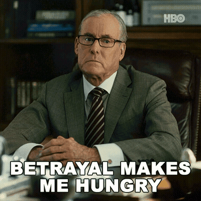 Man In Suit And Tie Betrayal Makes Me Hungry GIF
