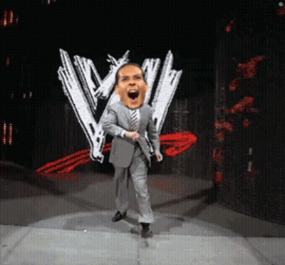 Man In Suit And Tie Dancing With W Logo GIF