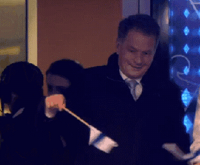 Man In Suit And Tie Dancing With Woman GIF