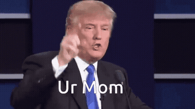 Man In Suit And Tie Giving Speech Ur Mom GIF