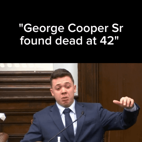Man In Suit And Tie Giving Speech With George Cooper Sr Found Dead At 42 GIF