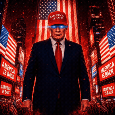 Man In Suit And Tie Hat America Is Back On It GIF
