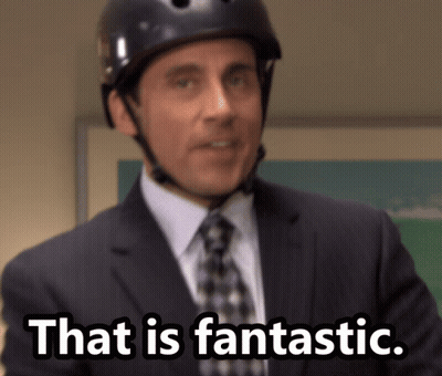 Man In Suit And Tie Helmet Says That Is Fantastic GIF