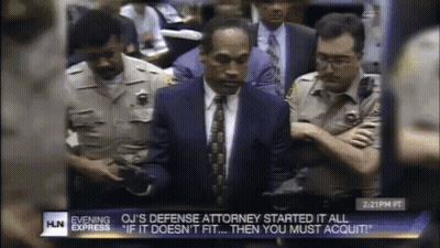 Man In Suit And Tie In Front Of Police GIF