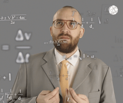 Man In Suit And Tie Math Equation GIF