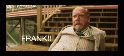 Man In Suit And Tie On Dock Saying Frank GIF
