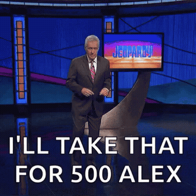 Man In Suit And Tie On Jeopardy GIF
