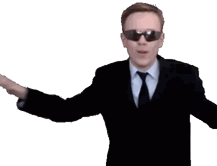 Man In Suit And Tie Pointing Sticker