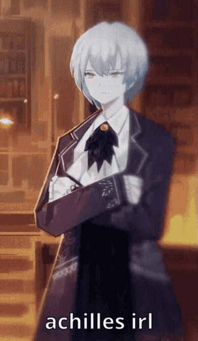 Man In Suit And Tie Saying Achilles IRL GIF