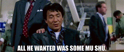 Man In Suit And Tie Saying All He Wanted Was Some Mu Shu GIF