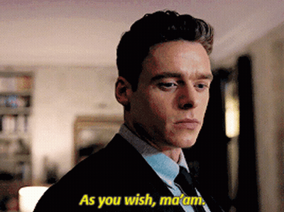 Man In Suit And Tie Saying As You Wish Ma'am GIF