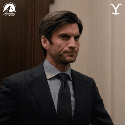Man In Suit And Tie Saying Billions GIF