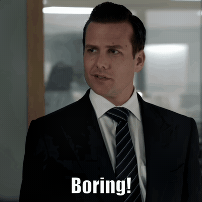 Man In Suit And Tie Saying Boring GIF