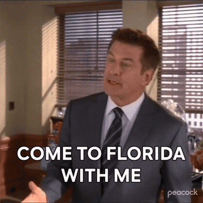 Man In Suit And Tie Saying Come To Florida With Me GIF