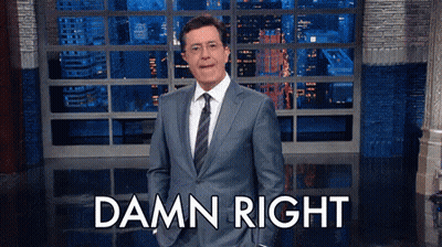 Man In Suit And Tie Saying Damn Right GIF