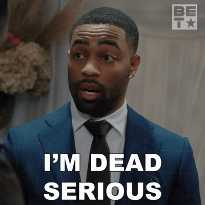 Man In Suit And Tie Saying Dead Serious GIF