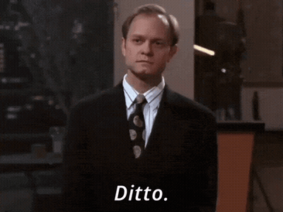 Man In Suit And Tie Saying Ditto GIF