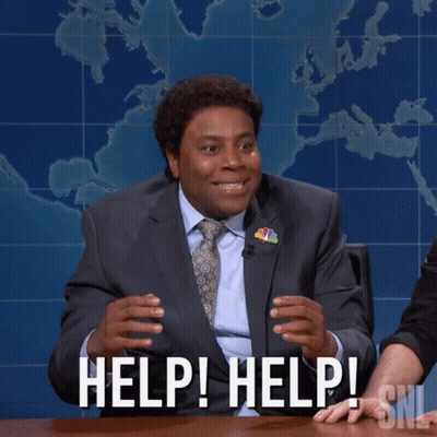 Man In Suit And Tie Saying Help GIF