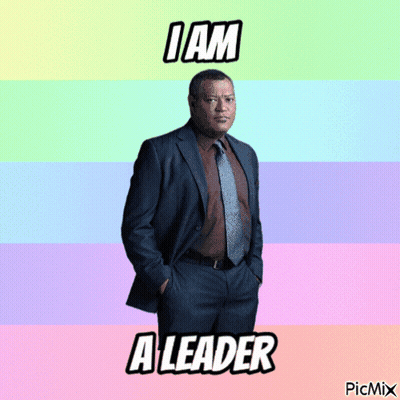 Man In Suit And Tie Saying I Am A Leader GIF