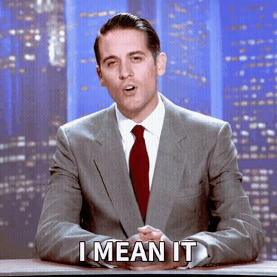 Man In Suit And Tie Saying I Mean It GIF
