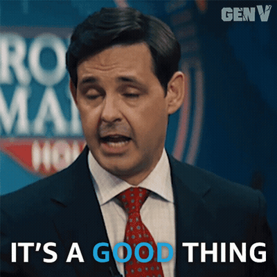 Man In Suit And Tie Saying It's A Good Thing GIF