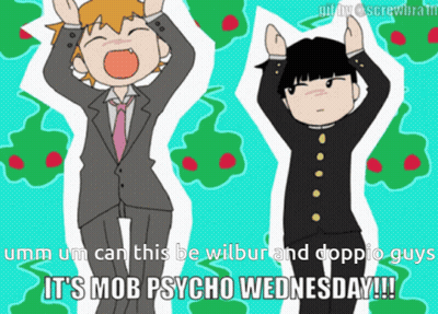 Man In Suit And Tie Saying It's Mob Psycho Wednesday GIF