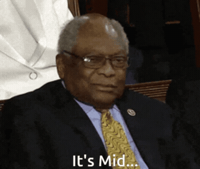 Man In Suit And Tie Saying Its Mid GIF