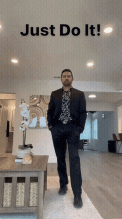 Man In Suit And Tie Saying Just Do It GIF