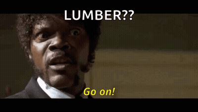Man In Suit And Tie Saying Lumber Go On GIF