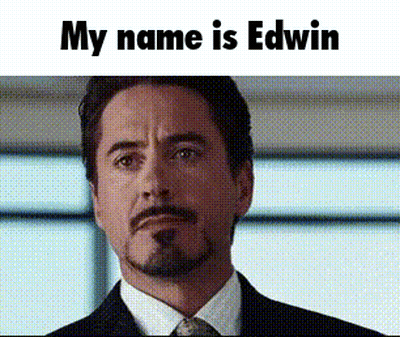 Man In Suit And Tie Saying My Name Is Edwin GIF