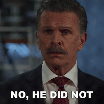 Man In Suit And Tie Saying No He Did Not GIF