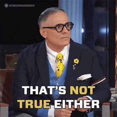 Man In Suit And Tie Saying Not True GIF
