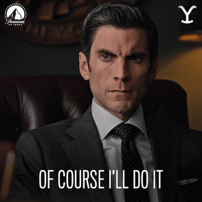 Man In Suit And Tie Saying Of Course I'll Do It GIF