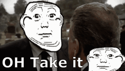 Man In Suit And Tie Saying Oh Take It Above Him GIF