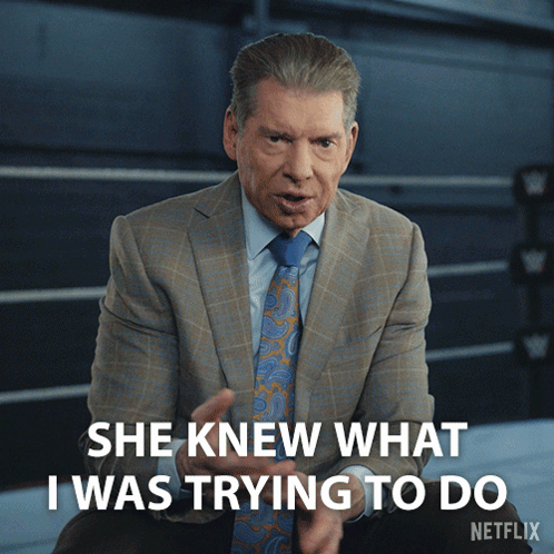 Man In Suit And Tie Saying She Knew What I Was Trying To Do GIF