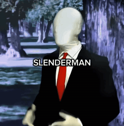 Man In Suit And Tie Saying Slenderman GIF