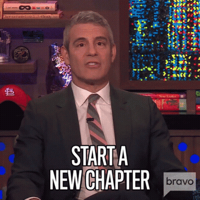 Man In Suit And Tie Saying Start A New Chapter GIF