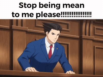 Man In Suit And Tie Saying Stop Being Mean To Me Please GIF