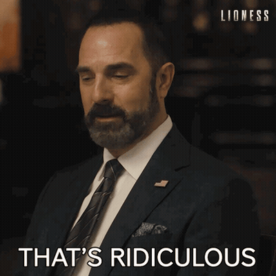 Man In Suit And Tie Saying That's Ridiculous GIF