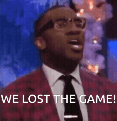 Man In Suit And Tie Saying We Lost The Game GIF