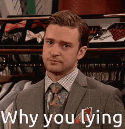 Man In Suit And Tie Saying Why You Lying GIF
